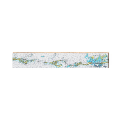 Middle Keys NOAA Chart Map | Wall Art Print on Real Wood