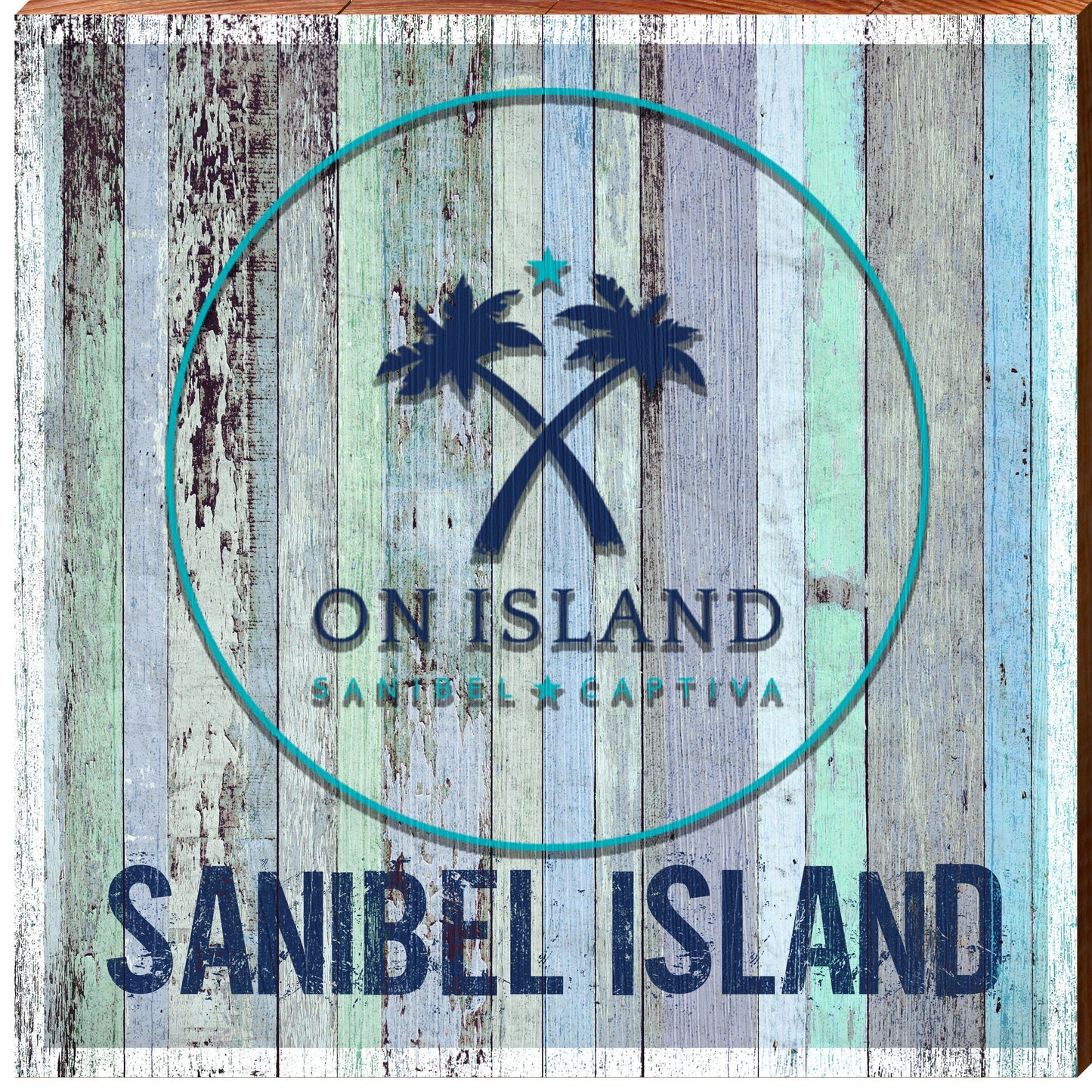 Sanibel Island, Florida Wooden Sign | On Island | Wall Art Print on Real Wood