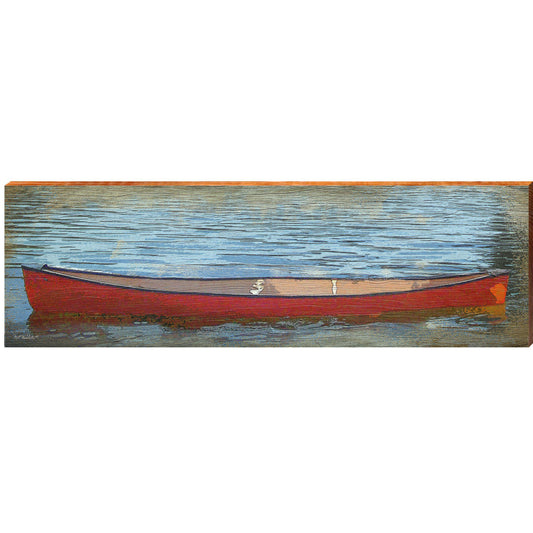 Canoe Wooden Sign | Wall Art Print on Real Wood