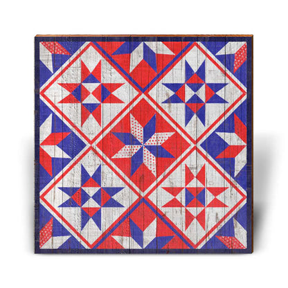 Red, White, and Blue Barn Quilt-Mill Wood Art