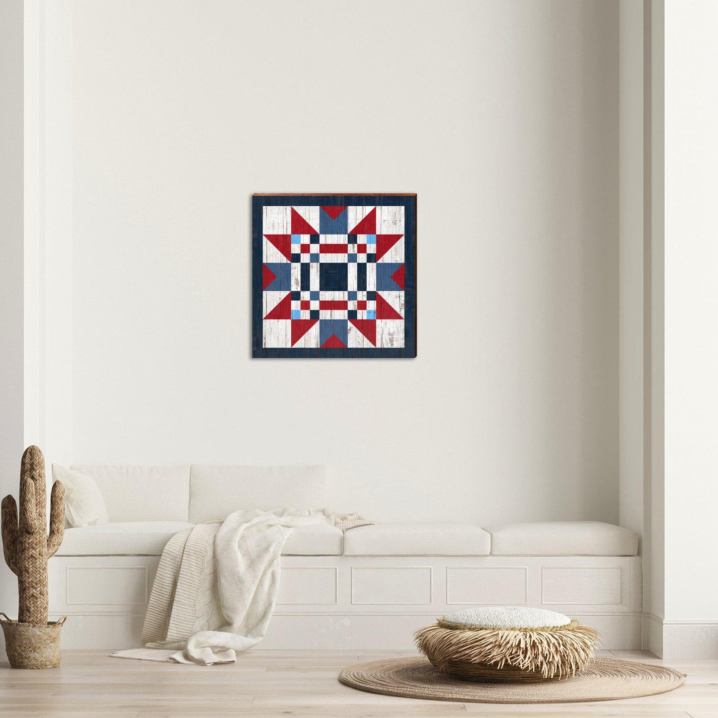 Barn Quilt | Wall Art Print on Real Wood