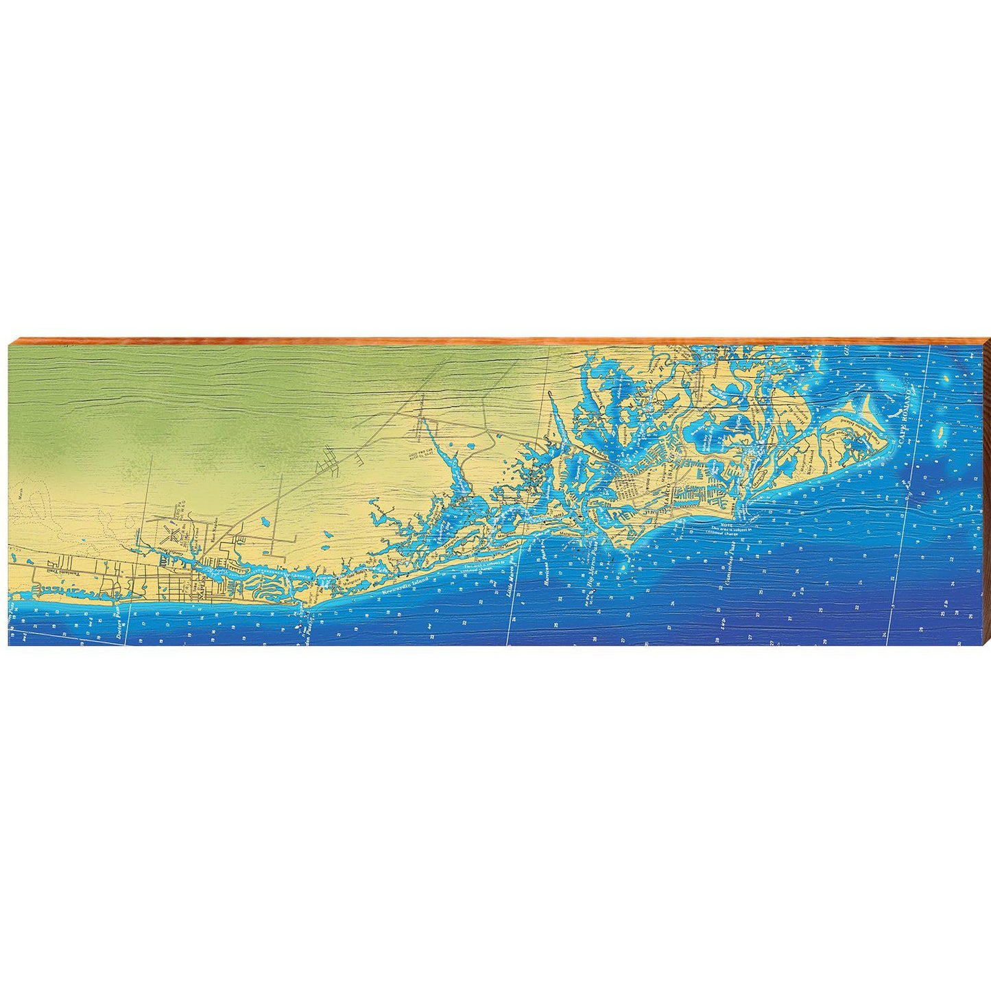 Naples Map | Wall Art Print on Real Wood