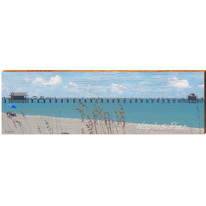 Naples Pier | Wall Art Print on Real Wood