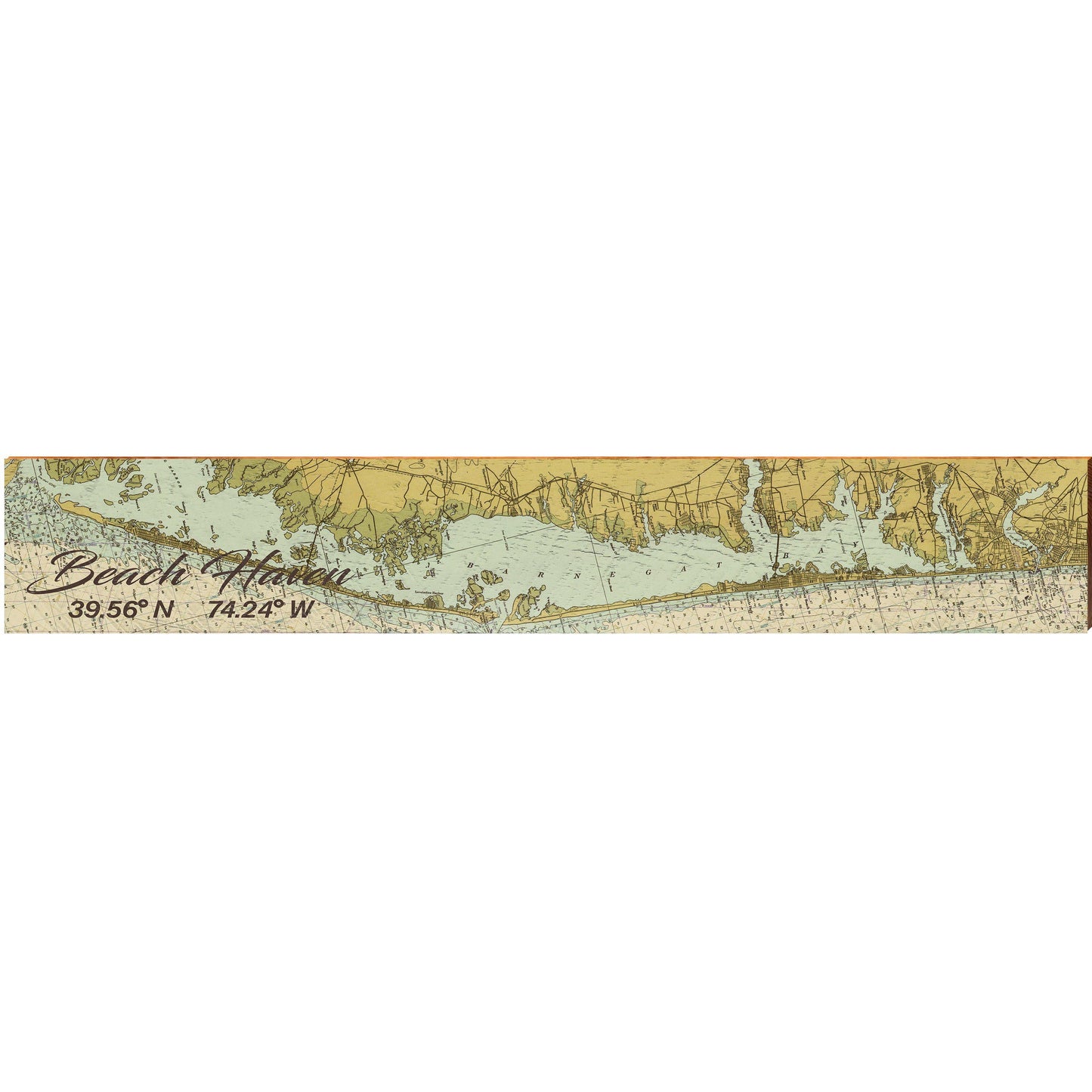 Beach Haven NOAA Chart | Wall Art Print on Real Wood