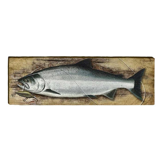 Atlantic Salmon | Wall Art Print on Real Wood