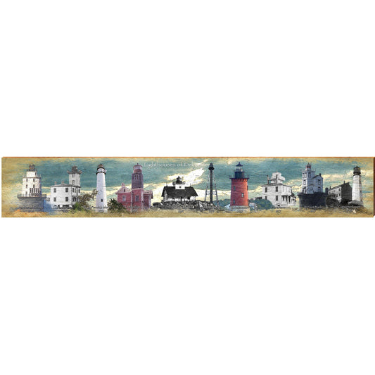 Lighthouses of Delaware | Wall Art Print on Real Wood