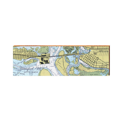 Beaufort, NC NOAA Chart Map | Real Wood Art Print