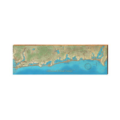 Matunuck, Rhode Island Map Wooden Sign | Wall Art Print on Real Wood