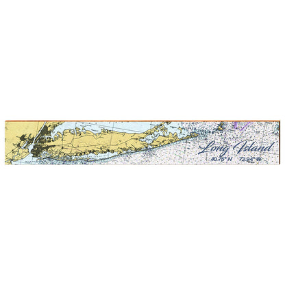 Long Island, New York Map Wooden Sign | Wall Art Print on Real Wood