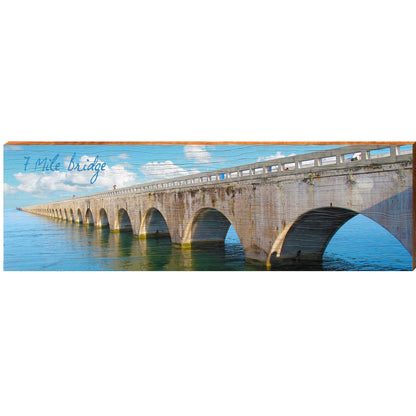 Seven Mile Bridge | Wall Art Print on Real Wood