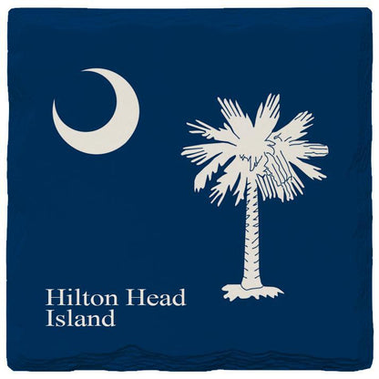 Hilton Head Island, South Carolina Flag | Absorbent Ceramic Drink Coaster