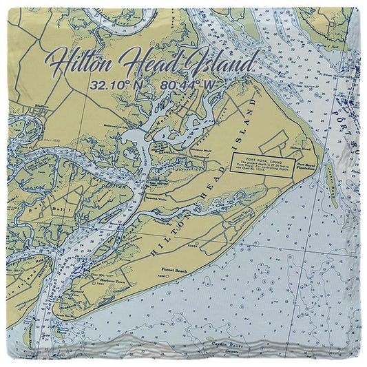 Hilton Head Island NOAA Chart Map Coaster