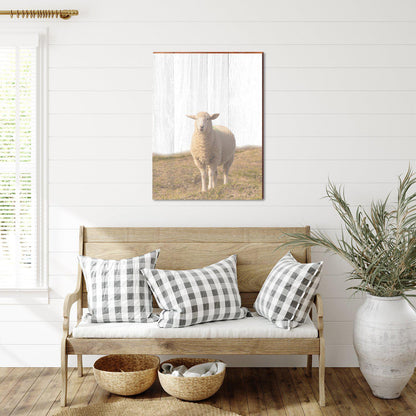 Bohemian Sheep | Wall Art Print on Real Wood