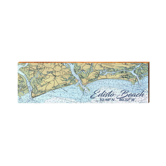Edisto Beach NOAA Chart Map | Real Wall Art Print | Wall Art Print on Real Wood
