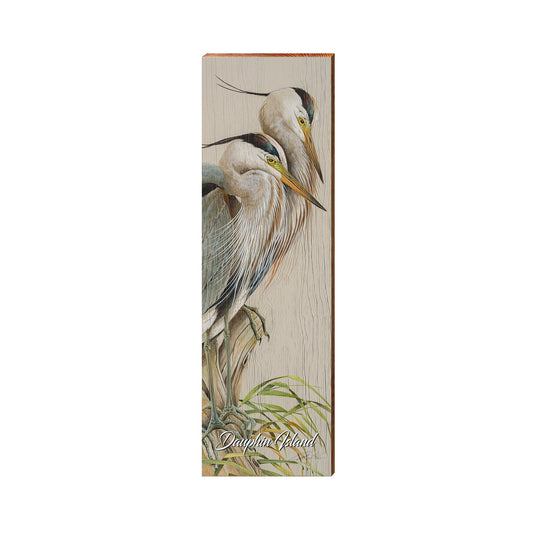 Art Lamay's Dauphin Island Herons | Wall Art Print on Real Wood