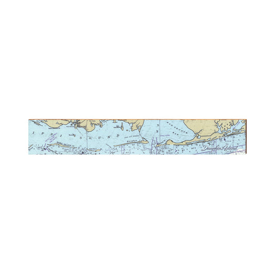 Dauphin Island NOAA Chart Map | Wall Art Print on Real Wood