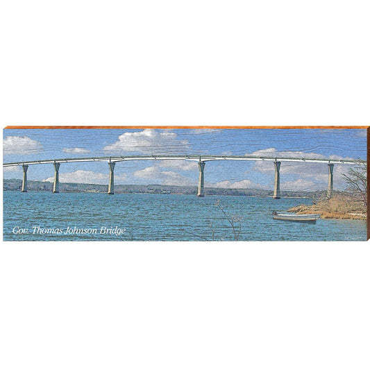 Gov. Thomas Johnson Bridge | Wall Art Print on Real Wood