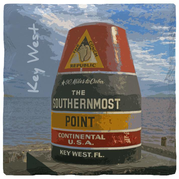 Key West Southernmost Point Marker Coaster