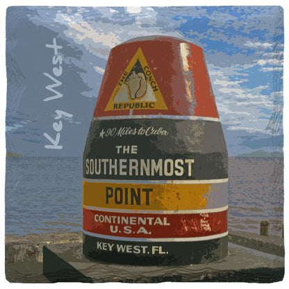 Key West Southernmost Point Marker Coaster