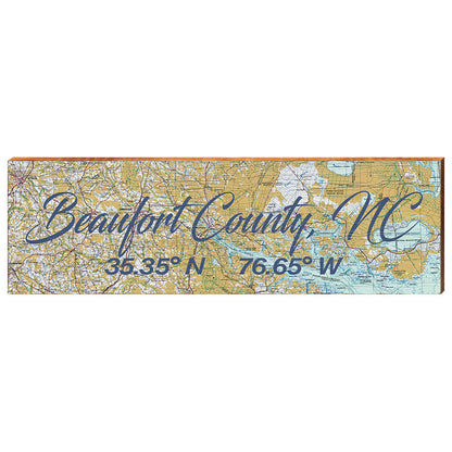 Beaufort County, North Carolina | Wall Art Print on Real Wood