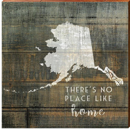 Alaska | There's No Place Like Home | Wall Art Print on Real Wood