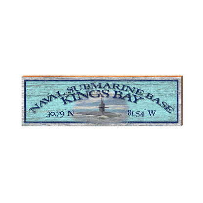 Naval Submarine Base Kings Bay Latitude Longitude | Real Wood Art Print