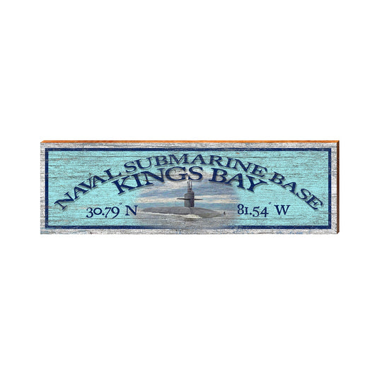 Naval Submarine Base Kings Bay Latitude Longitude | Real Wood Art Print