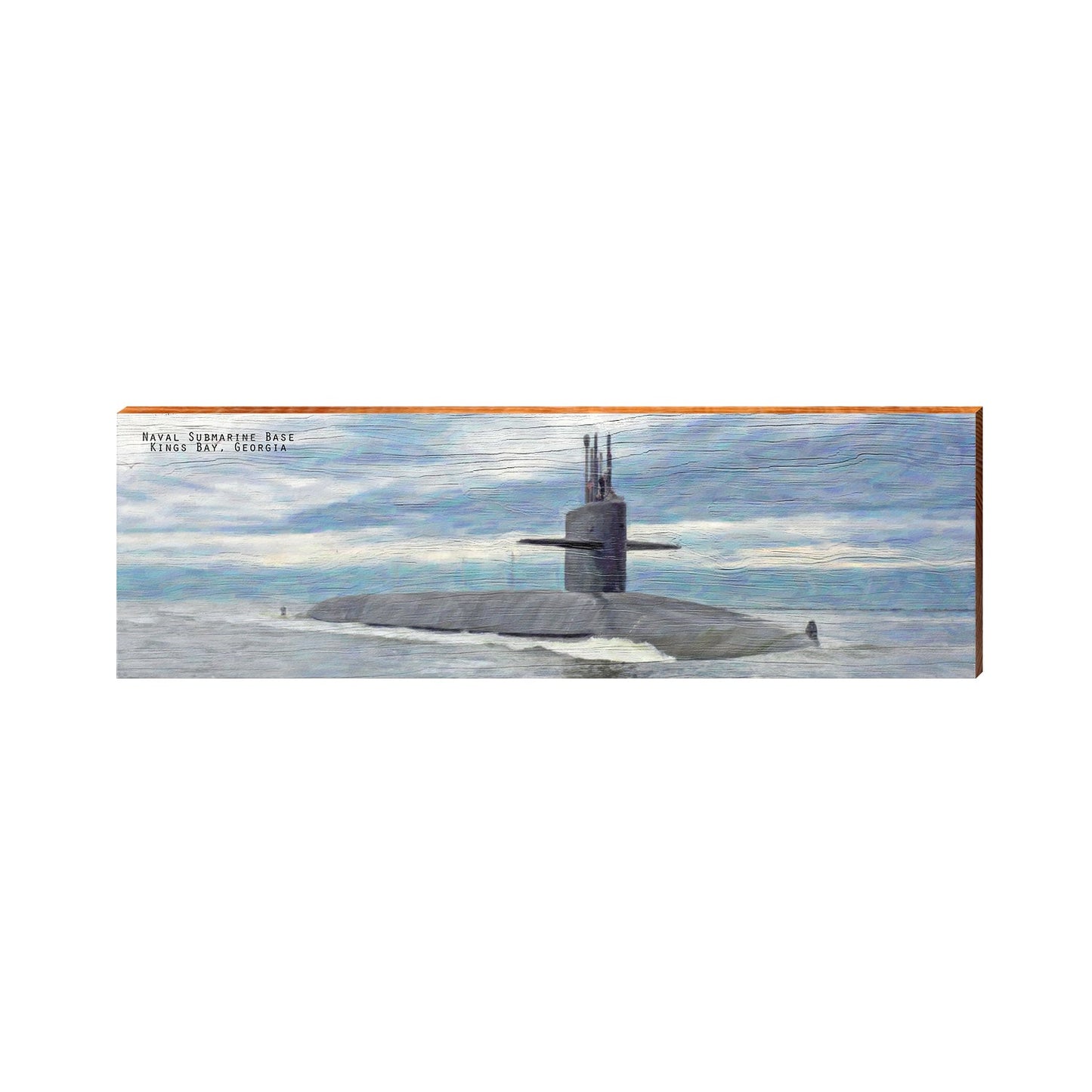Naval Submarine Base Kings Bay | Real Wood Art Print