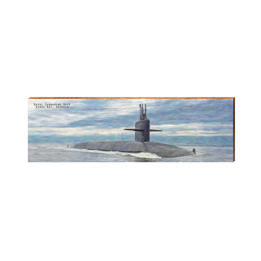 Naval Submarine Base Kings Bay | Real Wood Art Print