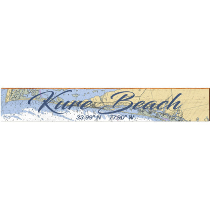 Kure Beach NOAA Chart | Wall Art Print on Real Wood