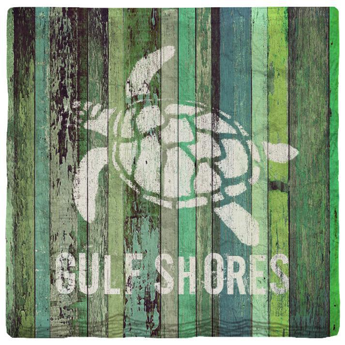 Gulf Shores Sea Turtle Orange Boards | Absorbent Ceramic Drink Coaster