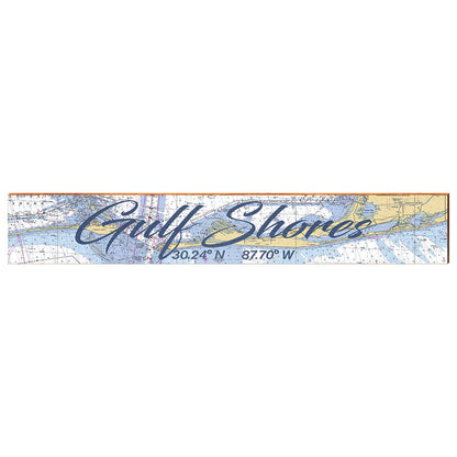 Gulf Shores NOAA Chart Map | Wall Art Print on Real Wood