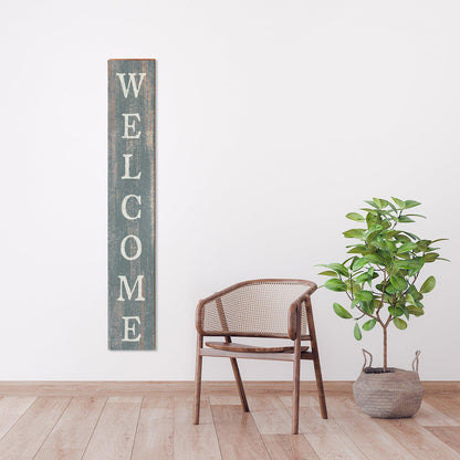 Farmhouse Welcome Sign | Wall Art Print on Real Wood