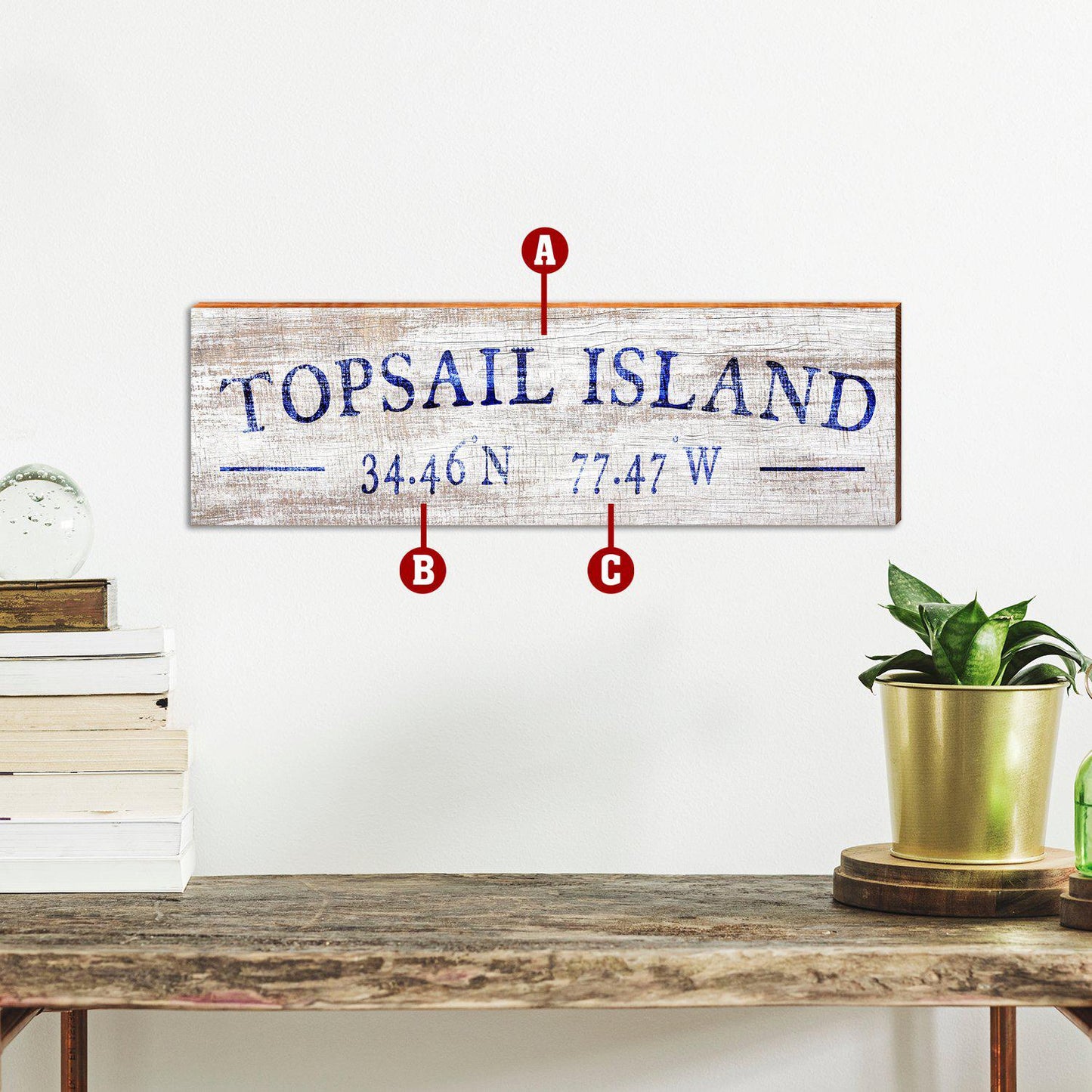 Customizable White/Navy Farmhouse Sign | Wall Art Print on Real Wood