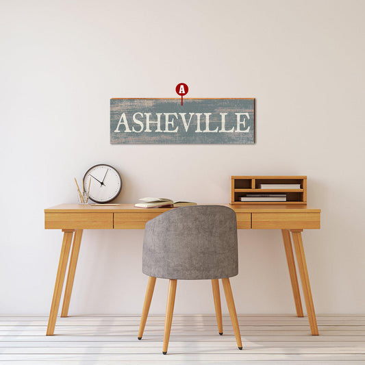 Customizable Lodge Blue Sign | Wall Art Print on Real Wood