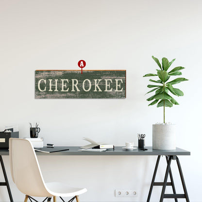 Customizable Lodge Green Sign | Wall Art Print on Real Wood