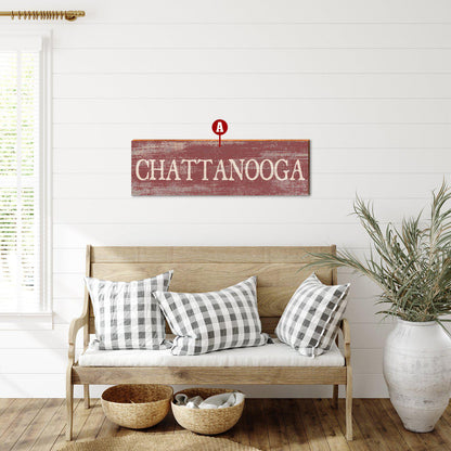 Customizable Lodge Red Sign | Wall Art Print on Real Wood