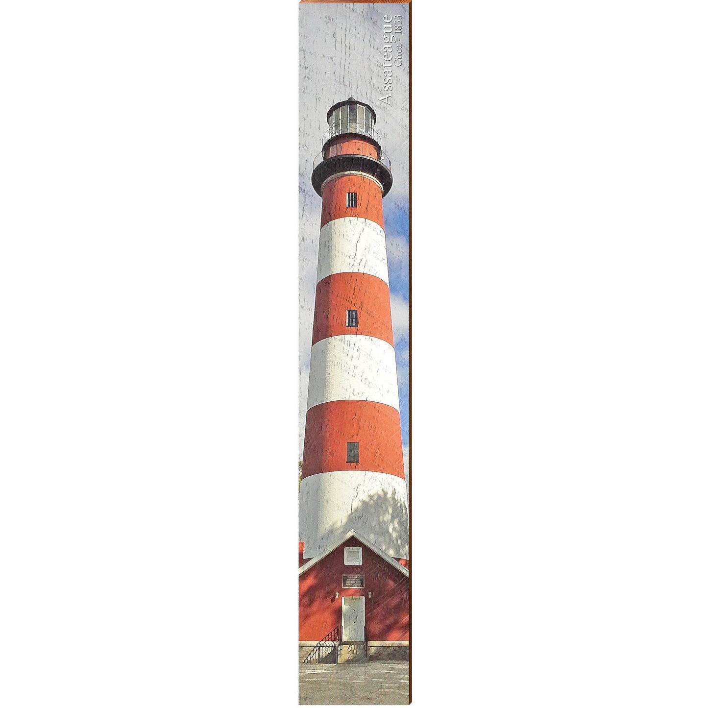 Assateague Lighthouse TRE9 | Wall Art Print on Real Wood