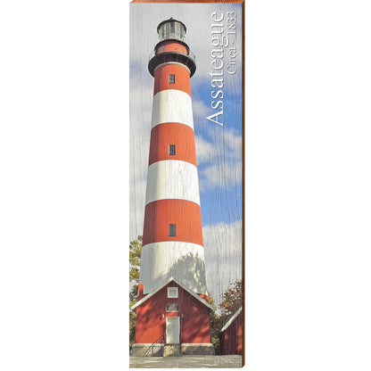 Assateague Lighthouse TRE9 | Wall Art Print on Real Wood