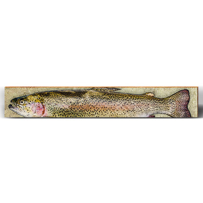 Rainbow Trout Large | Wall Art Print on Real Wood