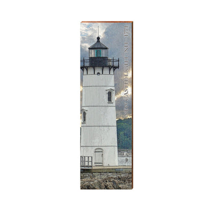 New Castle Light, NH Lighthouse | Wall Art Print on Real Wood