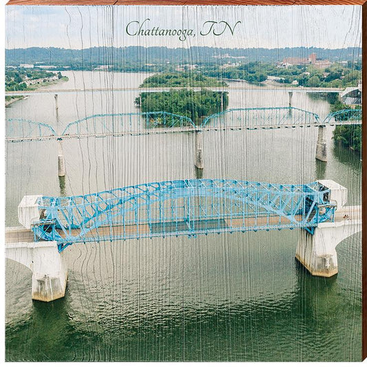 Chattanooga Bridge | Wall Art Print on Real Wood