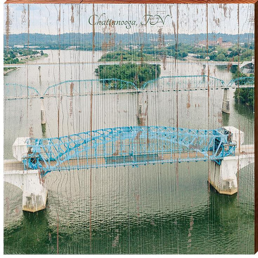 Chattanooga Bridge | Wall Art Print on Real Wood