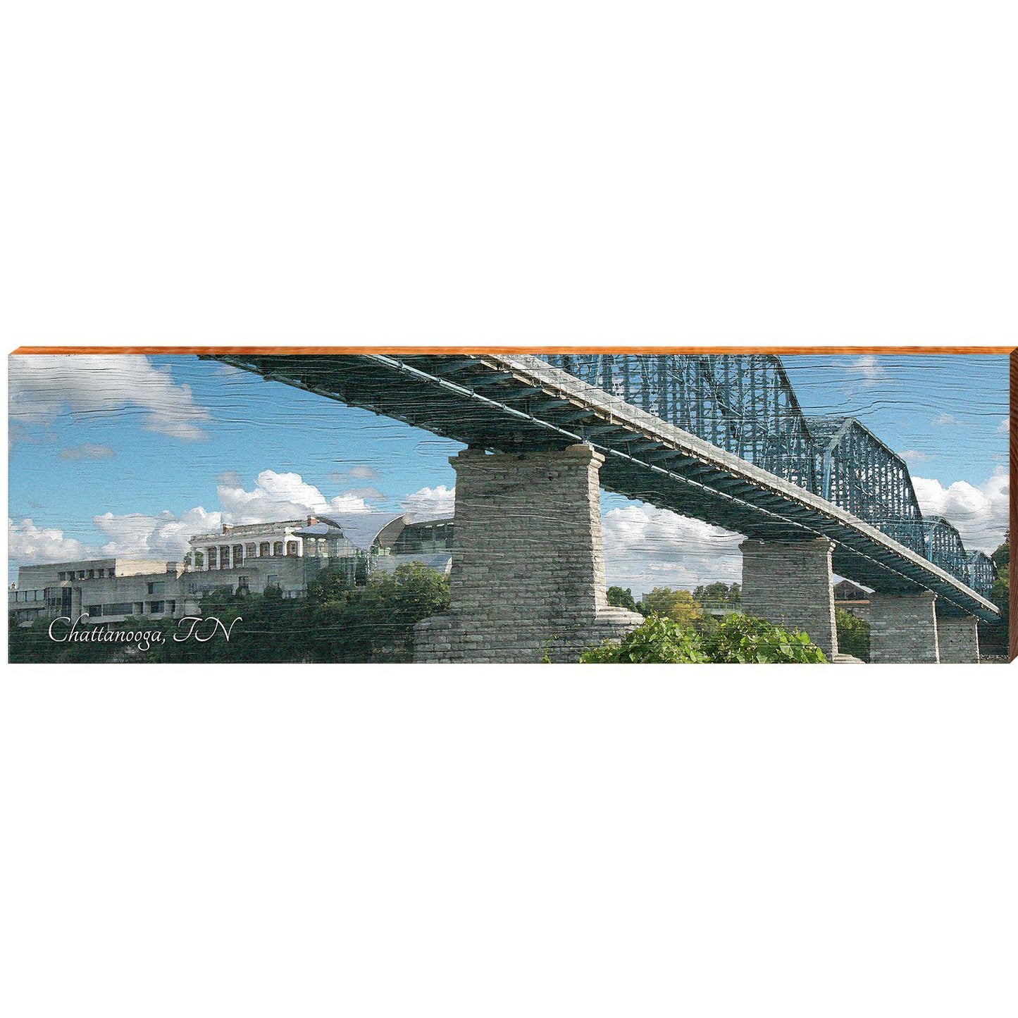 Chattanooga Bridge | Wall Art Print on Real Wood