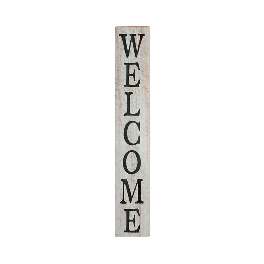 Farmhouse Welcome Sign White | Wall Art Print on Real Wood