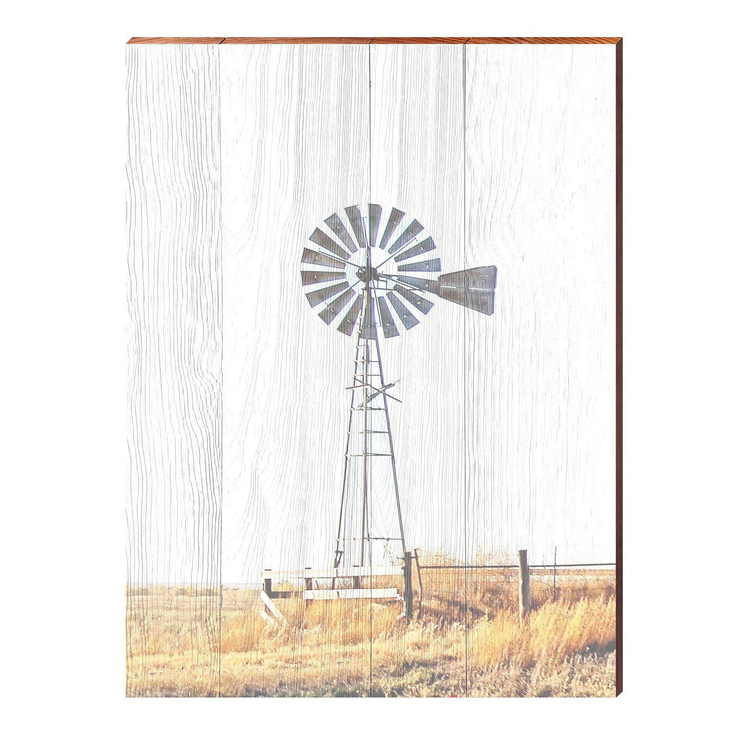 Bohemian Windmill | Wall Art Print on Real Wood